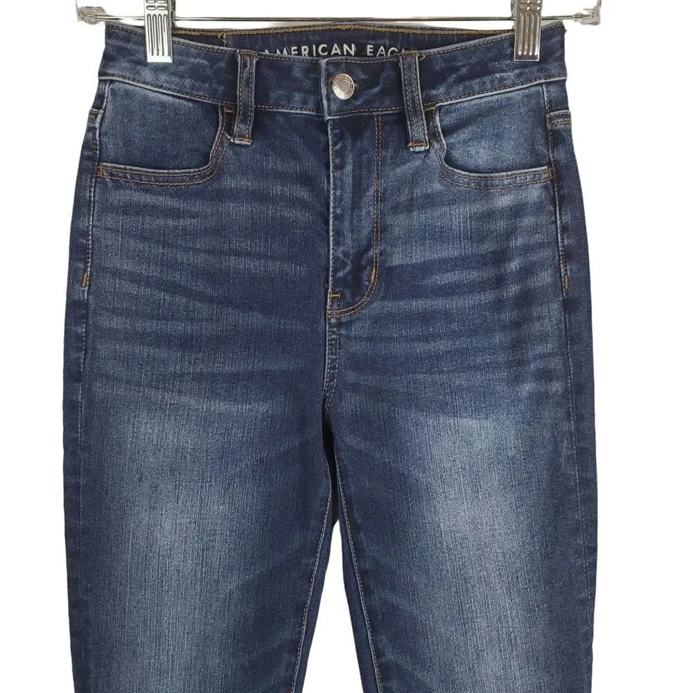 AMERICAN Eagle 0 Long Super Hi-Rise Jeggings skinny Jeans 360 Next Level Stretch